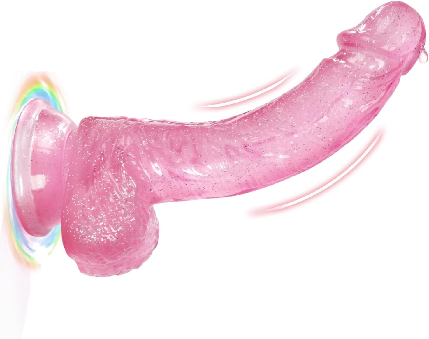 Women Sex Toys Realistic Dildos - 7.9” Strapless G Spot Dildos with Strong Suction Cup for Women Vaginal Anal Sex, Soft Lifelike Penis Dildo Male Female Couple Adult Anal Sex Toys & Games, Pink