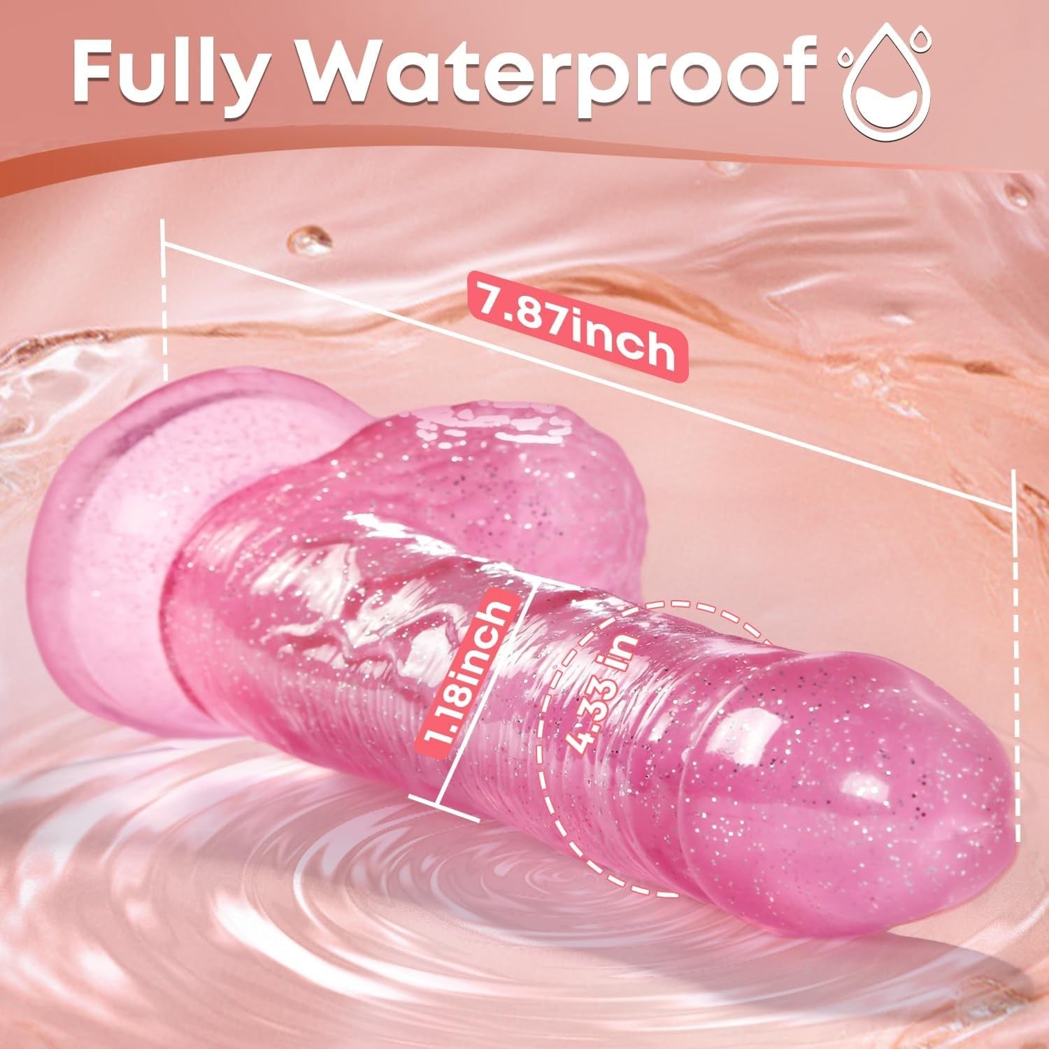 Women Sex Toys Realistic Dildos - 7.9” Strapless G Spot Dildos with Strong Suction Cup for Women Vaginal Anal Sex, Soft Lifelike Penis Dildo Male Female Couple Adult Anal Sex Toys & Games, Pink